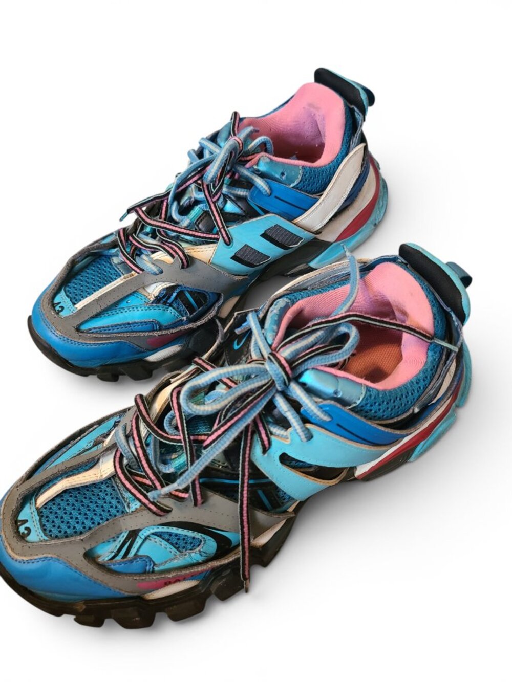 Balenciaga Track Runners Blue Pink Women's Size US 10 EU 43